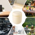 thumbnail image 4 of Small trash can, desktop trash can, Press the trash can for under tables | Light luxury table trash can with lid, creative trash can for bedroom, bedside table, 4 of 5