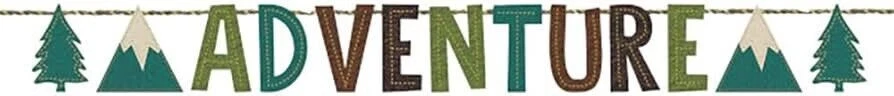 BUTTERFLY- Adventure 5.5 Ft Felt Letter Banner Adventure &Wilderness Theme Party Decoration