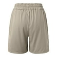 thumbnail image 7 of OSOLU Solid Color Shorts For Women Trendy Summer Drawstring Comfy Shorts With Pockets Vacation Beach Loose Casual Ladies Clothes Daily Relaxed Fit Breathable Bottoms, 7 of 7