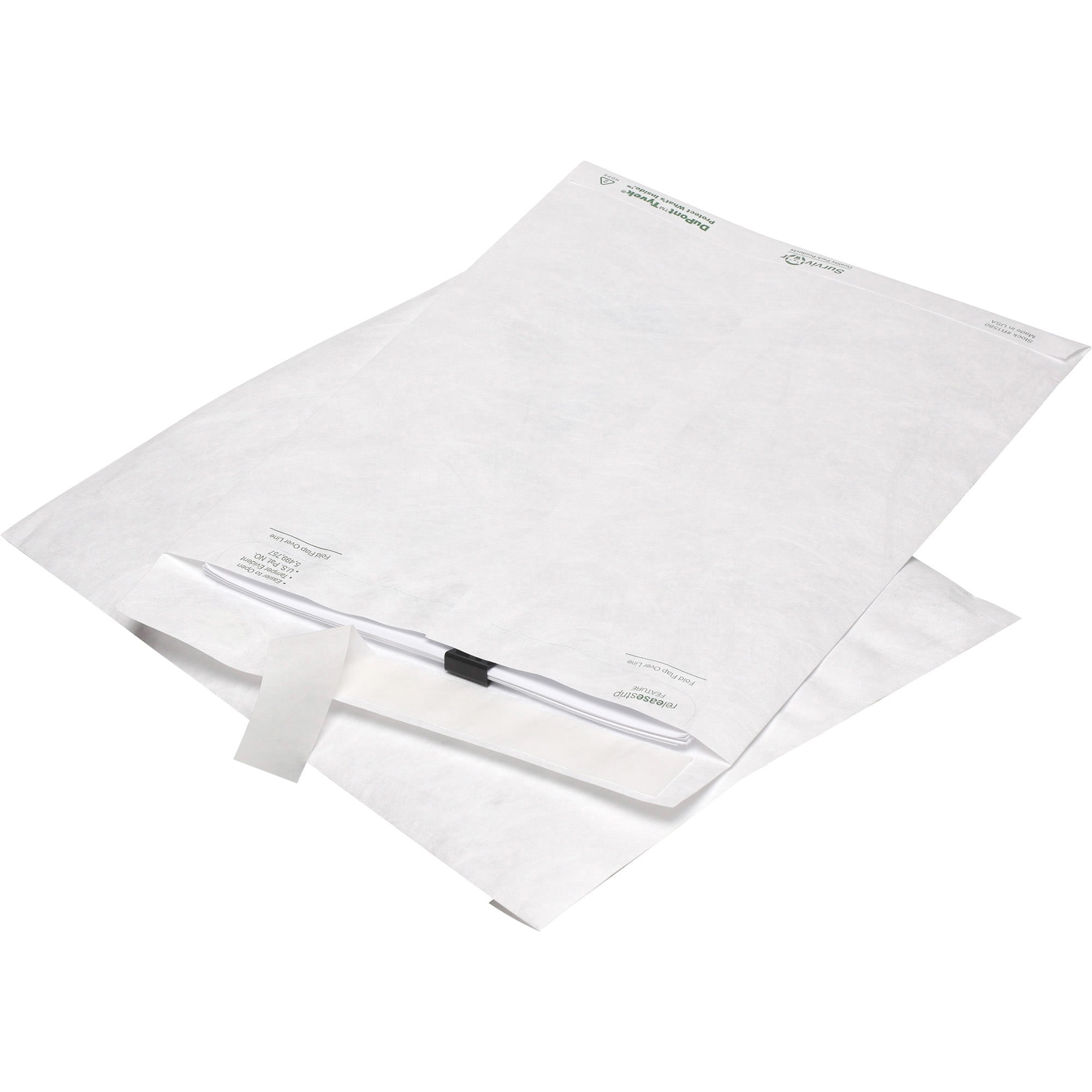 Quality Park, QUAR1580, Flap-Stik Open-end Envelopes, 100 / Box, White