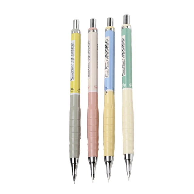 RUNROTOO 1Pack Assorted Color Mechanical Pencil for Writing and Sketching Cylindrical Shape with Refill Leads