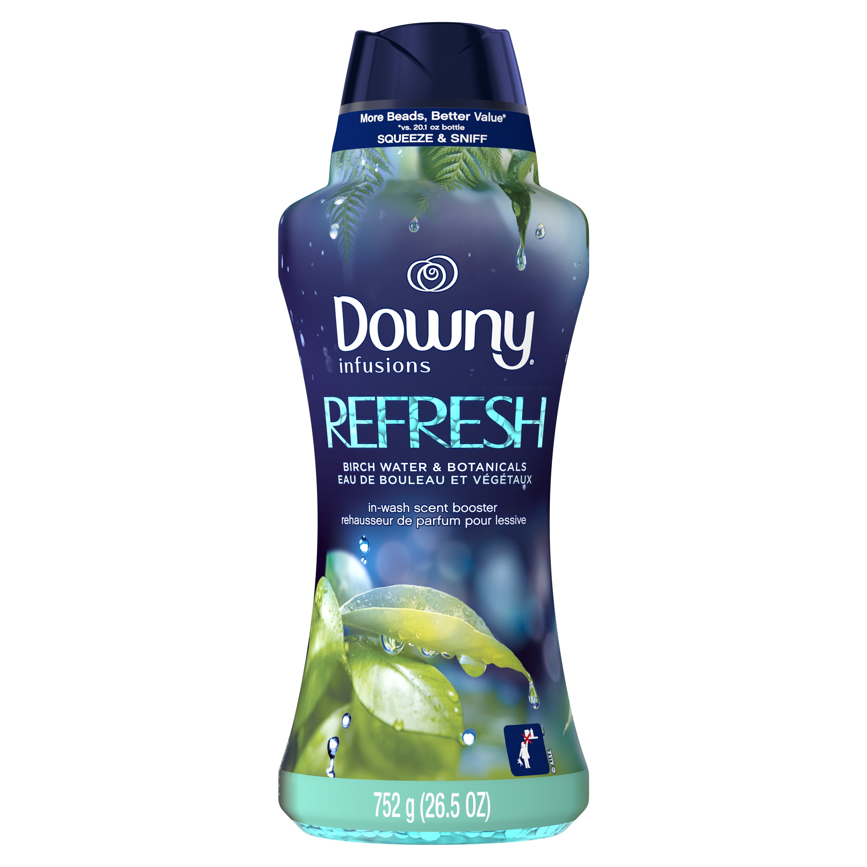 Downy Infusions In-Wash Scent Booster Beads, Refresh, Birch Water & Botanicals, 26.5 oz