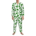 thumbnail image 3 of Sikiie St Patrick's Day4 Mens Pajama Set, Soft Warm Long Sleeve Sleepwear, Cozy Button-Down Pjs for Men-Medium, 3 of 7