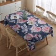 thumbnail image 2 of Pioneer Flower Floral Print Pattern Rectangle Tablecloth 60"x84",Waterproof Polyester Rectangle Table Cloth, Wipeable Spillproof Polyester Tablecloth for Dining, Camping, Indoor and Outdoor, 2 of 5