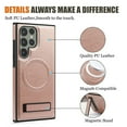 thumbnail image 6 of Dteck Magnetic Leather Case for Samsung Galaxy S25,Shockproof TPU Bumper Compatible with Mag-safe Adjustable Kickstand Back Protective Cover for Galaxy S25,Rosegold, 6 of 8
