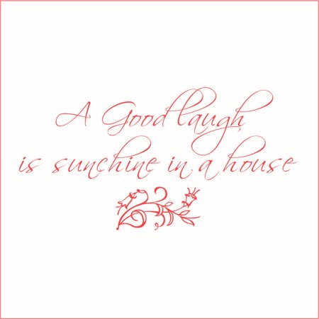 A Good Laugh is Sunshine in a House Vinyl Quote - Large - Red