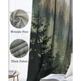 thumbnail image 6 of Mountains Black Out Curtains 63 Inch Long, Room Darkening Draperies Curtains Panels, Watercolor Forest Nature Pine Trees Landscape Thermal Insulated Curtain for Bedroom Living Room 52"x63" 2 Panels, 6 of 8
