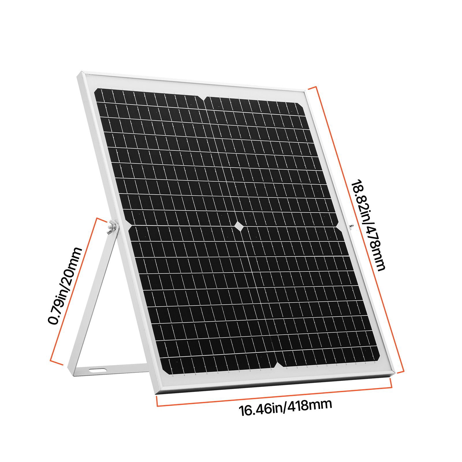 30W 12V Solar Panel Battery Charger, Monocrystalline, MPPT Controller, IP65 Waterproof, Adjustable Mount Bracket, for Car, RV, Boat, Motorcycle & Gate Opener