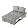 thumbnail image 3 of Umbreco Convertible Sleeping Sofa Bed,Velvet Couch,2 in 1 Sofa Bed with 2 Detachable Backs for Apartment Living Room,67"x47"x25.5",Gray, 3 of 9