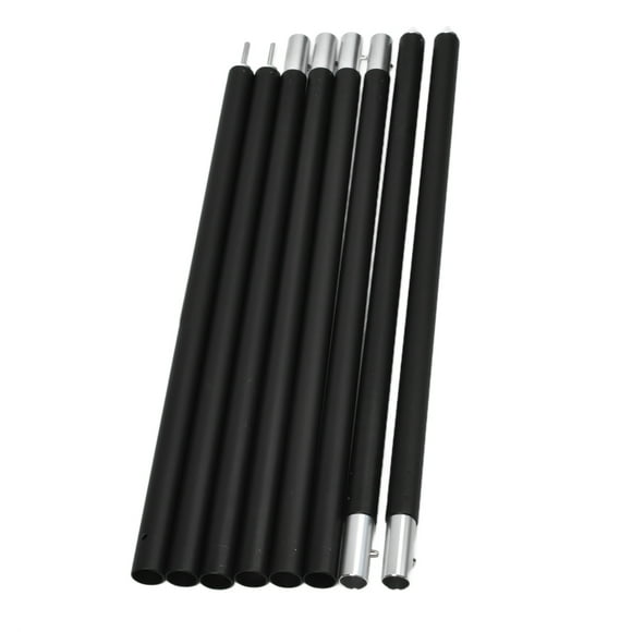 Telescoping Tarp Poles, Adjustable Tent Poles For Tarp Set Of 2 Heavy Duty Aluminum Rod For Outdoor Camping Awning Shade Sail Canopy Hammock, Matte Black