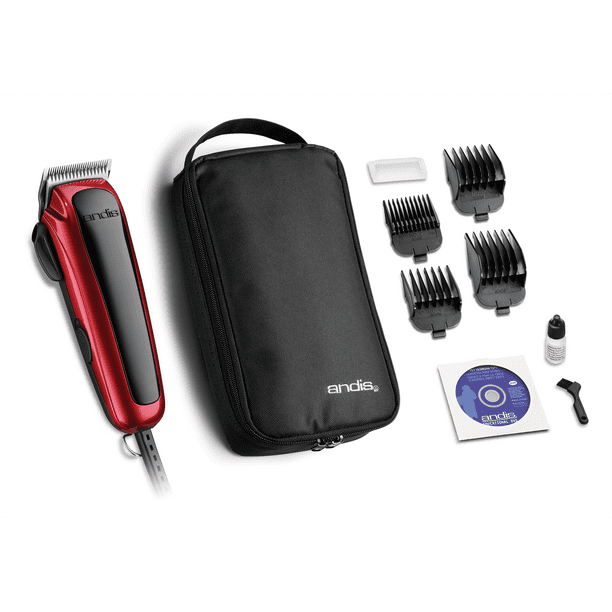 Andis Animal Groom Perfect Adjustable Blade Pet Clipper Kit, Red and