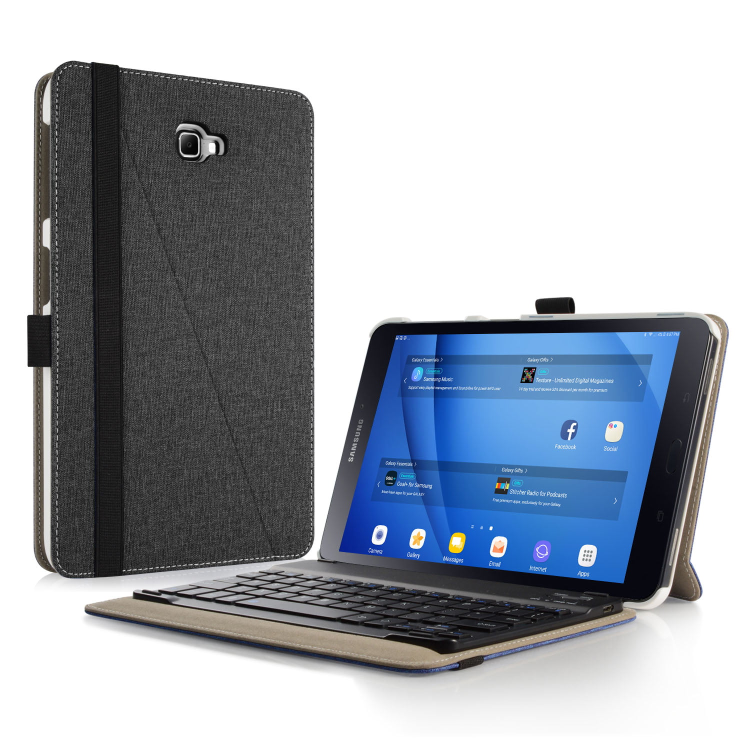 Samsung Galaxy Tab A 10.1Inch SMT580/SMT585 Tablet Keyboard Case Infiland Stand Cover with
