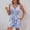 *Blue, variant on Women's Striped V Neck Sleeveless Romper with Button, Pockets,Self Tie Waist ,Casual Jumpsuit Shorts for Summer Red,Womens Plus M