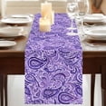 thumbnail image 3 of Table Runners 72 Inches Long Dress Scarves, Vintage Purple Farmhouse Kitchen Table Runner, Coffee Tablerunners, Retro Botanical Abstract Art 13x72 Inch, 3 of 9