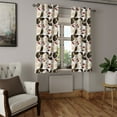 thumbnail image 2 of Ambesonne Floral Grommet Curtain, Chinese Plum Pattern, 50" x 54", Dark Brown Burgundy, 2 of 6