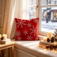 thumbnail image 4 of WWG Velvet Christmas Pillow Cover 18x18, Decorative Throw Pillow Case with Rhinestone Beaded Pattern, Hidden Zipper, Washable, for Sofa Couch Bed Living Room Couch, 4 of 6