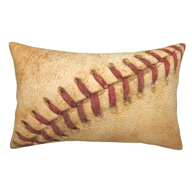 Fotbe Vintage Baseball Funda de Almohada Decorativa Estilo Occidental, Lujo en Algodón, Fundas para Almohadas King, Cojín Estampado para Decoración del Hogar-14"x20"