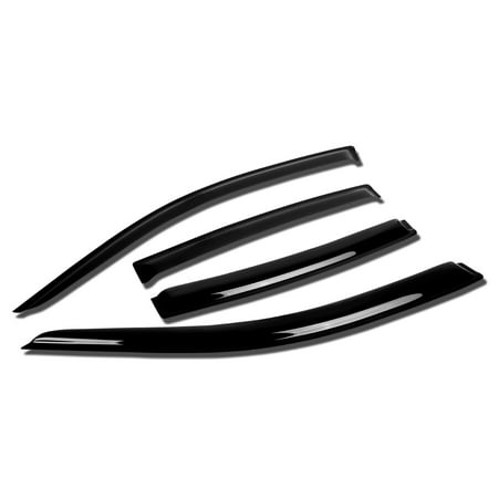 Chrysler Vent Visor For 2007 to 2014 Chrysler 200 / Sebring 4pcs Window Vent Visor Deflector Rain Guard (Dark Smoke) 08 09 10 11 12 13 ()