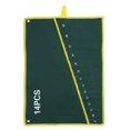 thumbnail image 1 of 1Pc Durable Canvas Spanner Wrench Tool Roll Up Storage Bag Green 14 Pockets, 1 of 2