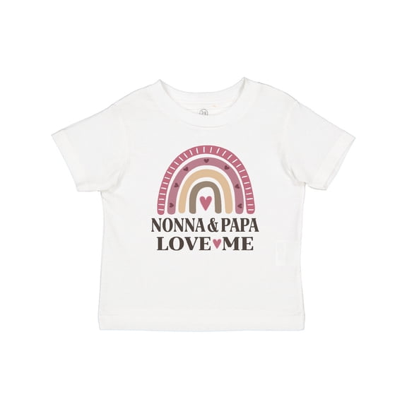 Inktastic Nonna and Papa Love Me Girls Rainbow Girls Baby T-Shirt