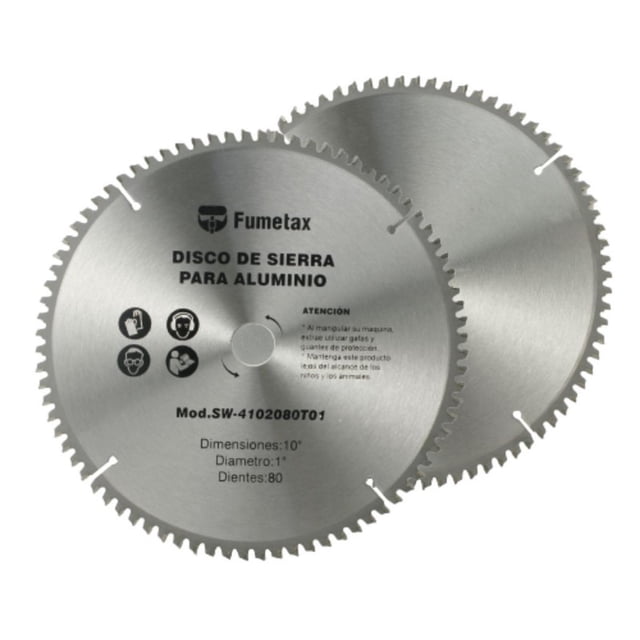 Disco de Sierra Fumetax Para Aluminio 10"x80T