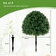 thumbnail image 2 of Enchufe De Tierra Árbol topiario artificial de boj de 70 cm, planta artificial con estaca para interior y exterior, decoración verde Yulucky, 2 of 9