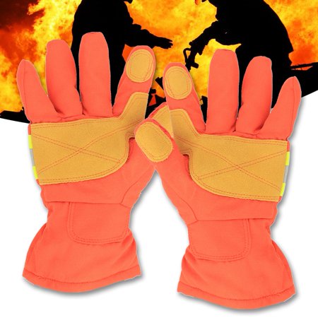 

Cergrey Protection Gloves 2pcs Fire Proof Flame Retardant Firefighting Gloves Heat‑Resistant Waterproof Breathable Anti‑Static Firefighter Hand Protection Waterproof Gloves