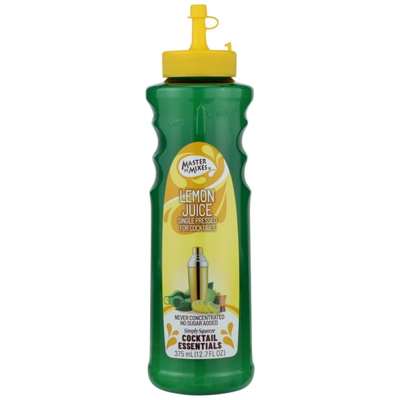 Master of Mixes Cocktail Essentials Single Pressed Lemon Juice, 12.7 fl oz Plastic Bottle, Shelf-Stable