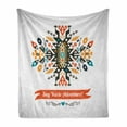thumbnail image 1 of Tribal Soft Flannel Fleece Throw Blanket, Modern Design with Details Yes to Adventure Wordsd White Backdrop Artwork, Cozy Plush for Indoor and Outdoor Use, 70" x 90", Multicolor, by Ambesonne, 1 of 6