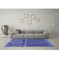 thumbnail image 3 of Ahgly Company Indoor Rectangle Abstract Blue Modern Area Rugs, 2' x 4', 3 of 4