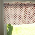 thumbnail image 2 of Cotton Stars Print Window Valance 58" Wide Red Stars on White, 2 of 3