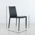 thumbnail image 2 of Chaise Latérale Moderne en Cuir Enduit Prima - Qualité Contractuelle, 2 of 6