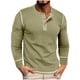 thumbnail image 1 of Blusas y camisas de manga larga con cuello redondo para hombre, blusa informal de moda con bloques de color, manga larga, cuello redondo, blusa de poliéster, algodón y poliéster., 1 of 8