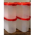 thumbnail image 1 of Tupperware Pack of 4 Modular Mates Oval Shape Red Seal Dry Storage 1.1 Litre Capacity Containers Sets Box, 1 of 3
