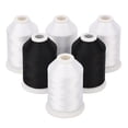 thumbnail image 1 of 1500 Meters Mini-King Spool 60WT Machine Embroidery Bobbin Fill Thread White Black for Sewing Embroidery Machines, 1 of 7