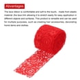 thumbnail image 4 of Lace Trim 5 Yards 3 Inch Flower Elastic Lace Ribbons for Craft Gift Package Decoration Wedding Headbands Red, 4 of 6