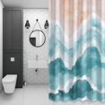 thumbnail image 4 of Ocean Wave Bathroom Shower Curtain, Teal Gradient Beach Boho Waterproof Washable Soft Bath Curtain for Bathtub Decor with 12 Hooks&Grommet, 54x78 Inch, 4 of 9