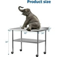 thumbnail image 3 of Stainless Steel Table for Prep & Work 60 x 24 Inches, NSF Commercial Heavy Duty Island Table with Undershelf, Caster & Backsplash for Kitchen, Restaurant, Home and Hotel, 3 of 6