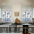 thumbnail image 2 of Vintage Butterflies and Purple Hydrangeas Tier Kitchen Curtains for Bathroom Living Rod Pocket Window Drapes 28"x36" 2 Panels Window Treatment Tiers, 2 of 4