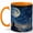 Orange, variant on Celestial Moon Gazer 11oz Ceramic Mug, Star Map Coffee Cup