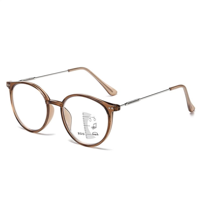 Lunettes de Lecture Anti-Lumière Bleue Mode 100 Degrés Marron pour Lecture Hd Proche et Lointaine Lunettes de Lecture Multifocales Progressives pour Utilisation Proche et Lointaine