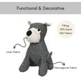 thumbnail image 3 of Decorative Dog Door Stop - 2.3 lb. Weighted Door Stopper for Living Room, Bedroom or Office - Adorable Puppy Design with Black and White Herringbone Fabric - Durable and Stylish Door Holder, 3 of 10