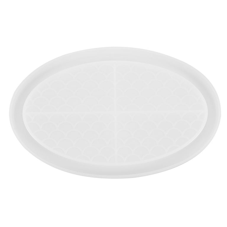 SOAC Oval Dish Silicone Mold Durable Resin Craft Mold Crystal Epoxy Mold for DIY, Size: 12.5X20CM