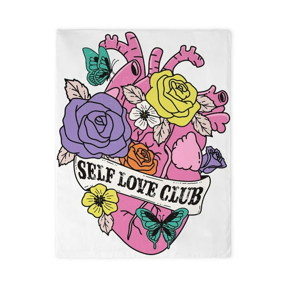 CafePress - Self Love Club Heart - Twin Duvet Cover, Printed Comforter Cover