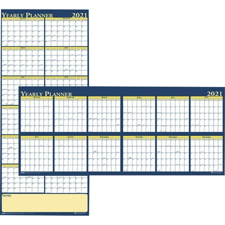 House of Doolittle, HOD3974, Laminated Yearly Wall Planner, 1 Each
