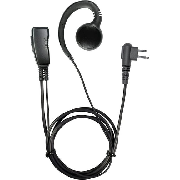 PRYME LMC-1GH03 Commercial Series Lapel Mic w/Soft G-Hook Swivel Earphone and Dual PTT Switches