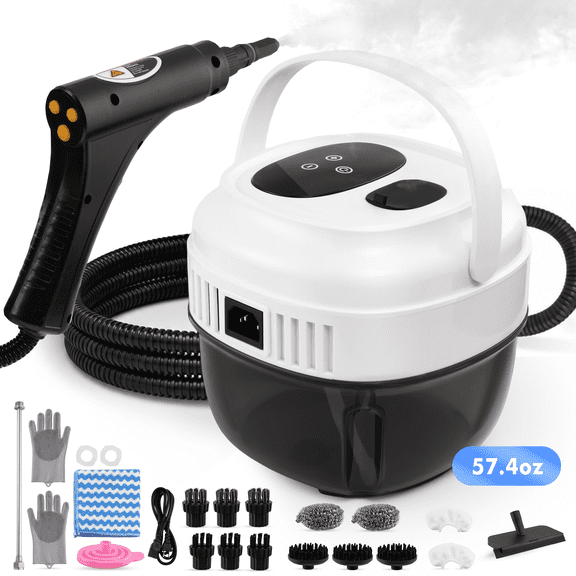 Handheld Steam Cleaner for Home,DEWEL Steamer for Cleaning with 19 Accessories for Home Cleaning,White