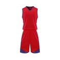 thumbnail image 5 of RKSTN Soccer Maillot Enfants Sans Manches Col Rond Chandail de Soccer avec Shorts Ensemble d'Uniforme d'Entraînement 2 Pcs Ensemble de Maillot de Soccer (Rouge, TP) Unisexe, 5 of 5