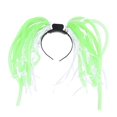 thumbnail image 1 of 1pc Halloween Luminous Tube Head Band Flashing Headband Luminous Tube Pigtail Green (Ribbon for Random Color), 1 of 3