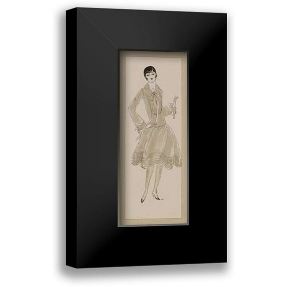 Kraus, Elaine 8x14 Black Modern Framed Museum Art Print Titled - Vintage Lady II